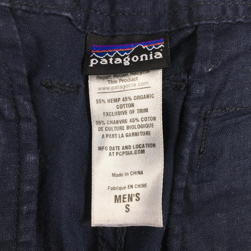 【MEN's 31】 パタゴニア プラム ライン パンツ Plumb Line Pants ヘンプ オーガニック コットン 生産終了モデル 入手困難 PATAGONIA 58240 BLB Blue Black ネイビー系