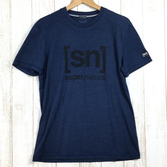 【MEN's S】 スーパーナチュラル エッセンシャル アイディー Tシャツ Essential ID Tee ロゴT メリノウール supernatural | SN Navy ネイビー系