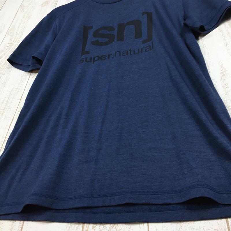 【MEN's S】 スーパーナチュラル エッセンシャル アイディー Tシャツ Essential ID Tee ロゴT メリノウール supernatural | SN Navy ネイビー系