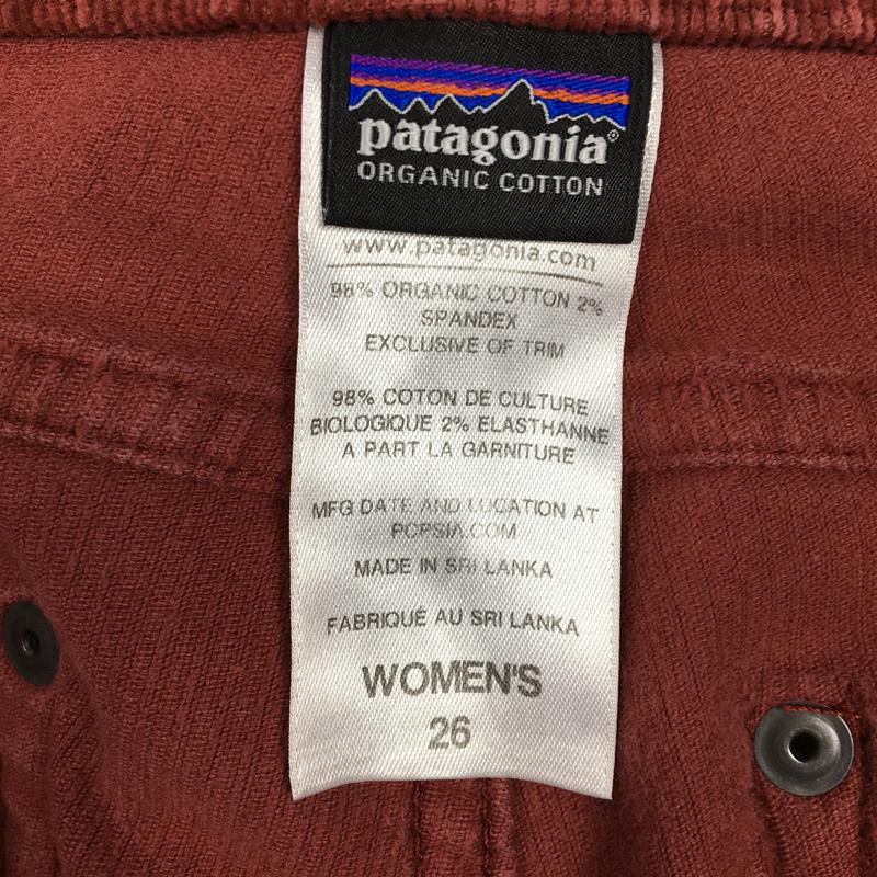 【WOMEN's 26】 パタゴニア フィッテド コーデュロイ パンツ Fitted Corduroy Pants PATAGONIA 55055 RIRN レッド系