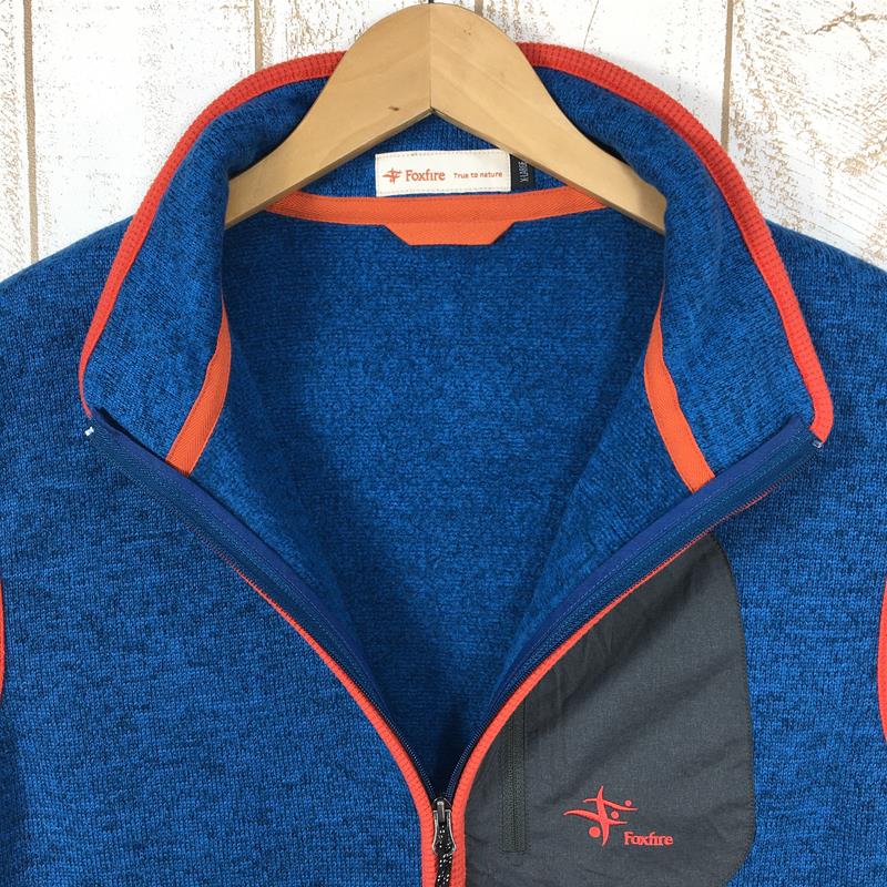 【MEN's XL】 フォックスファイヤー セーター フリース ベスト Sweater Fleece Vest ニット調 FOXFIRE 5113361 ブルー系