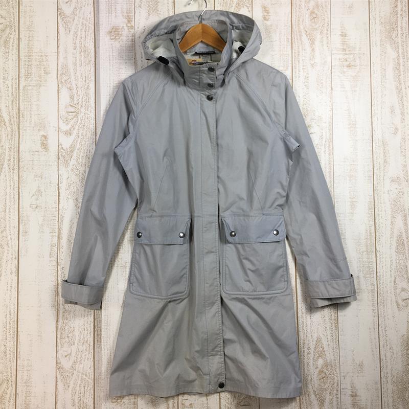 【WOMEN's S】 パタゴニア トレントシェル トレンチ コート TORRENTSHELL TRENCH COAT H2No 2.5L レインシェル ジャケット フーディ PATAGONIA 27195 PNM Platinum グレー系