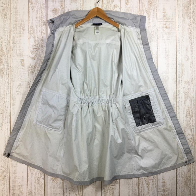 【WOMEN's S】 パタゴニア トレントシェル トレンチ コート TORRENTSHELL TRENCH COAT H2No 2.5L レインシェル ジャケット フーディ PATAGONIA 27195 PNM Platinum グレー系