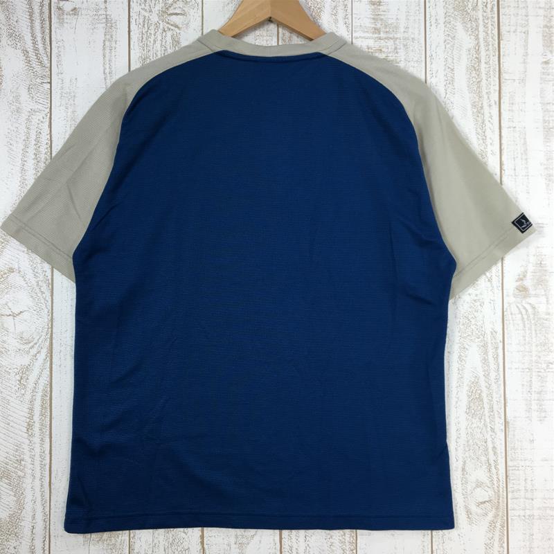 【MEN's M】 プラナ 1990s クイックドライ ショートスリーブ ラグラン Tシャツ Quickdry Short Sleeve Raglan T-Shirt アメリカ製 PRANA ブルー系