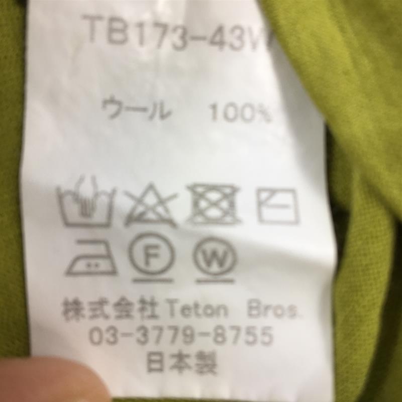 【WOMEN'S S】 ティートンブロス ウール Vネック ロングスリーブ Tシャツ Teton Bros TB173-43W グリーン系