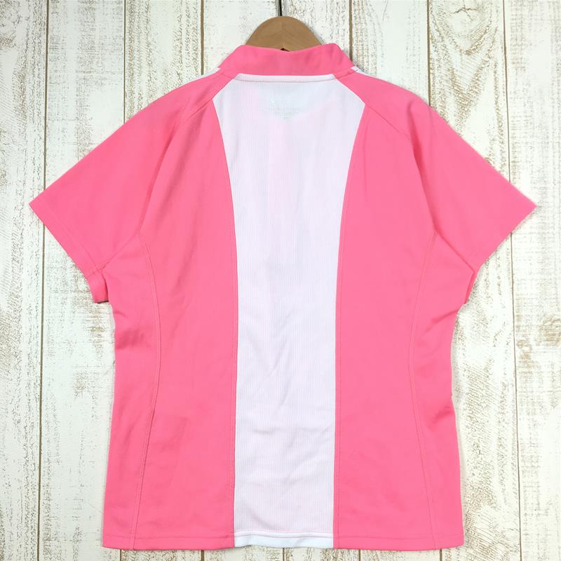 【WOMEN's L】 ミレー LD アクティブ ミレー Tシャツ LD ACTIVE MILLET TEE ジップネック ショートスリーブ MILLET MIV0283 ピンク系