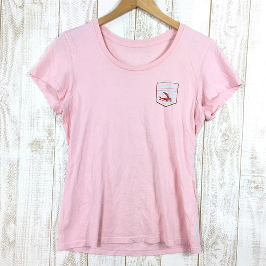 【WOMEN's S】 パタゴニア フライングフィッシュ フェイクポケット Tシャツ オーガニックコットン PATAGONIA ピンク系