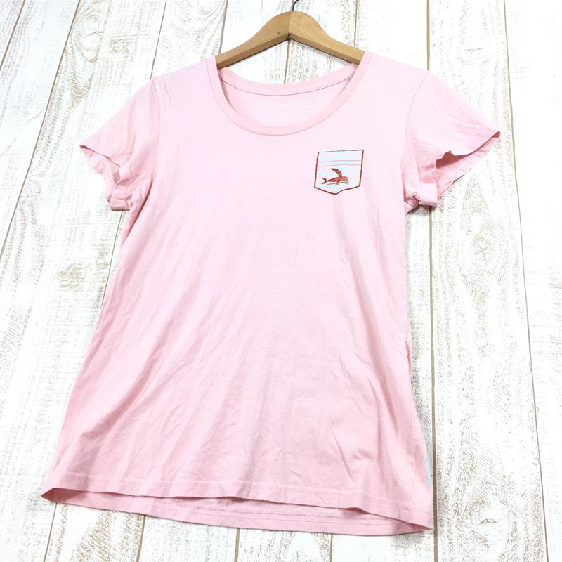 【WOMEN's S】 パタゴニア フライングフィッシュ フェイクポケット Tシャツ オーガニックコットン PATAGONIA ピンク系