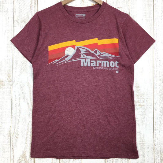 【MEN's S】 マーモット サンセッター ハーフスリーブ Tシャツ Sunsetter H/S T-Shirt 速乾 MARMOT TOMLGA4331 レッド系