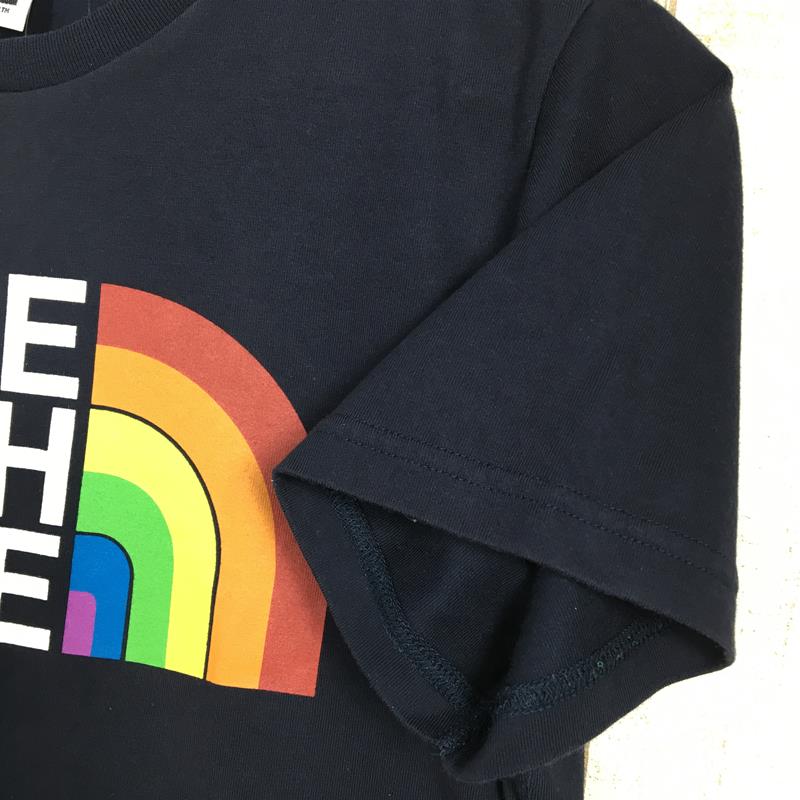 【WOMEN's L】 ノースフェイス クイックドライ レインボー ロゴ Tシャツ QuickDry Rainbow Logo T-Shirt NORTH FACE NTW3242X ネイビー系