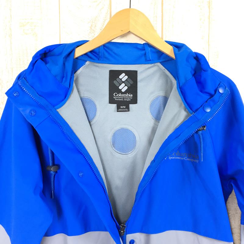 【WOMEN's M】 コロンビア ウォータープルーフ ジャケット Waterproof Jacket レインシェル フーディ COLUMBIA WL1166 ブルー系