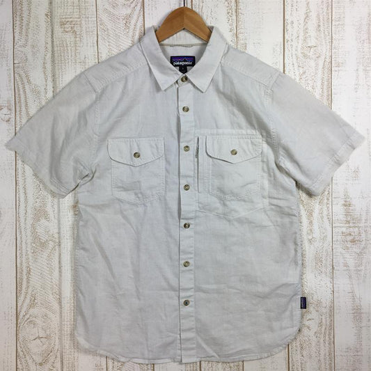 【MEN's S】 パタゴニア カヨ ラルゴ 2 シャツ Cayo Largo II Shirt ショートスリーブ オーガニックコットン ヘンプ PATAGONIA 52131 CPLC アイボリー系