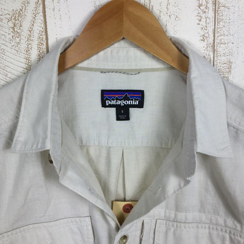 【MEN's S】 パタゴニア カヨ ラルゴ 2 シャツ Cayo Largo II Shirt ショートスリーブ オーガニックコットン ヘンプ PATAGONIA 52131 CPLC アイボリー系