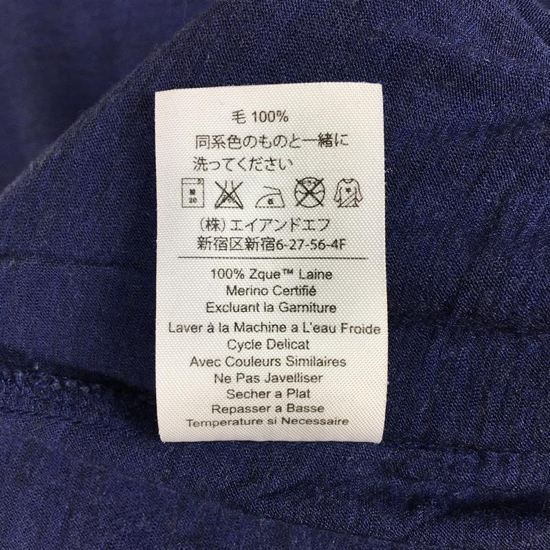 【WOMEN's XS】 アイベックス メリノウール カットソー Tシャツ トップス アメリカ製 IBEX ネイビー系