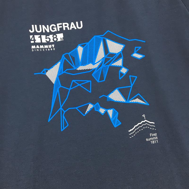 【MEN's S】 マムート マウンテン Tシャツ ユングフラウ Mountain T-Shirt Jungfrau 速乾 MAMMUT 1017-09846 ネイビー系