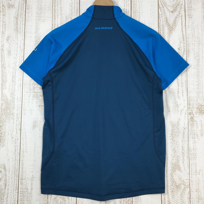 【MEN's S】 マムート アタカゾ ライト ジップ Tシャツ Atacazo Light Zip T-Shirt ショートスリーブ ジップネック シャツ MAMMUT 1041-07910 ブルー系
