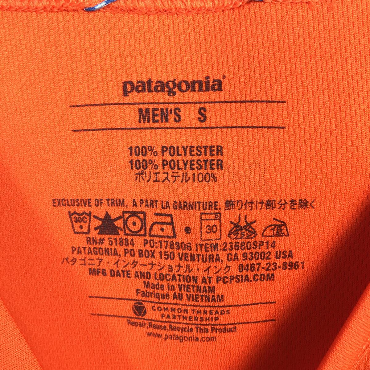 【MEN's S】 パタゴニア フォアランナー スリーブレス Fore Runner Sleeveless シャツ ノースリーブ タンクトップ 生産終了モデル 入手困難 PATAGONIA 23680 オレンジ系
