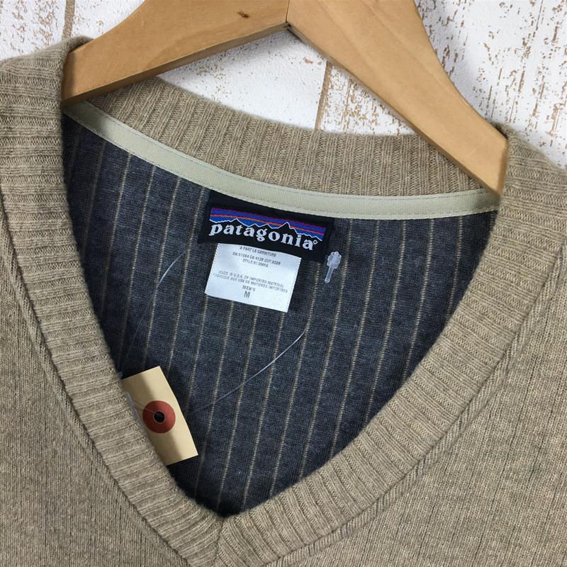 【MEN's M】 パタゴニア 2003 チャンネル ウール Vネック セーター Channel Wool V-Neck Sweater 生産終了モデル 入手困難 PATAGONIA 51306 176 Retro Khaki Heather ベージュ系