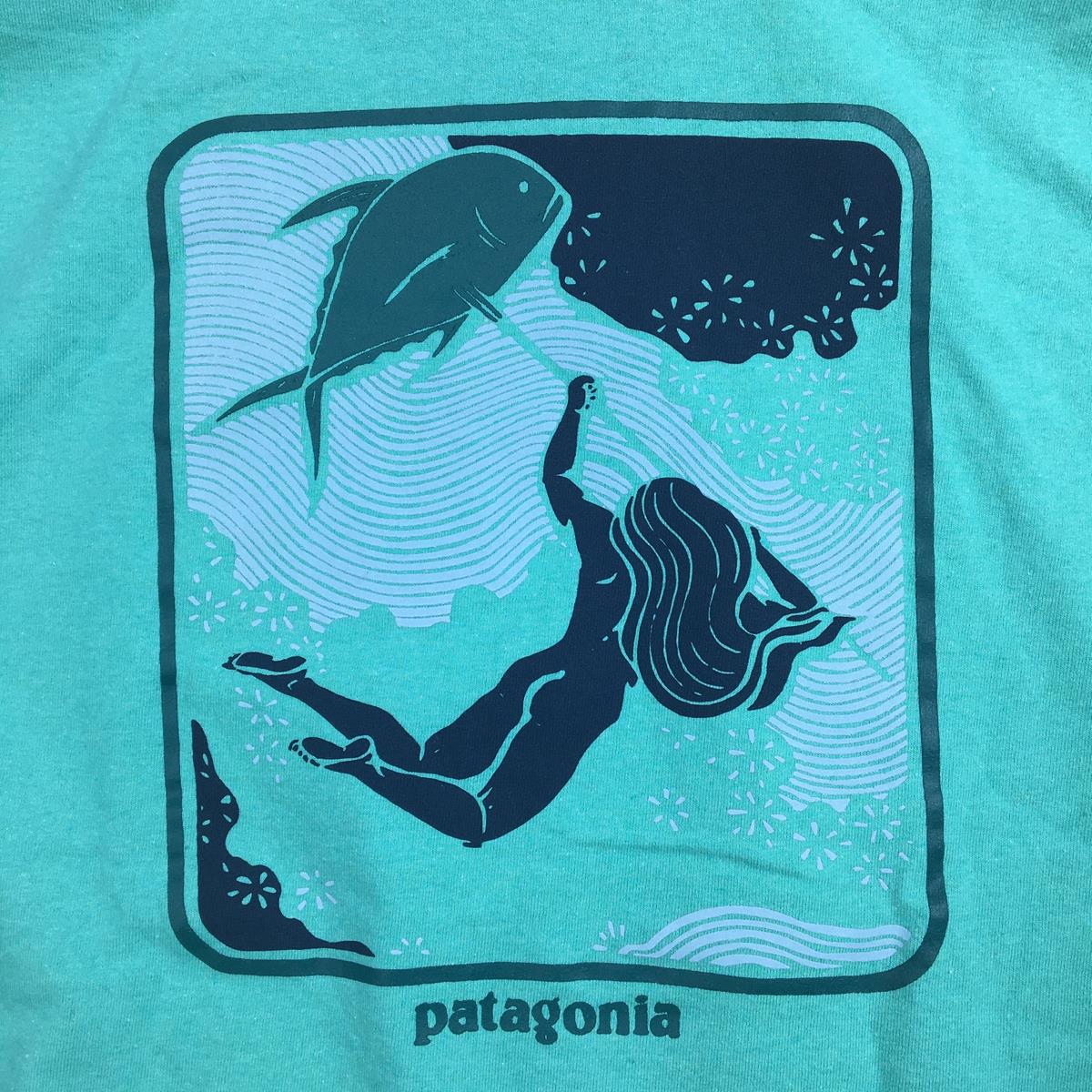 【MEN's XS】 パタゴニア ディフェンド アワ オーシャンズ レスポンシビリティー Defend Our Oceans Responsibili Tee Tシャツ オーガニックコットン ポリエステル PATAGONIA 37573 FRTL Fresh Teal グリーン系