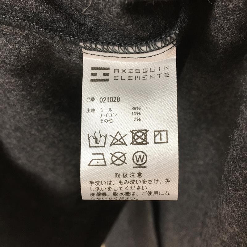【UNISEX 3】 アクシーズクインエレメンツ ウールのロングシャツ AXESQUIN ELEMENTS 021028 チャコール系