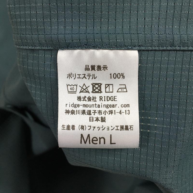 【MEN's L】 リッジマウンテンギア ポリエステル ベーシック ロングスリーブ シャツ Poly Basic Long Sleeve Shirt Cool Dots（クールドッツ） ストレッチ 入手困難 RIDGE MOUNTAIN GEAR ブルー系