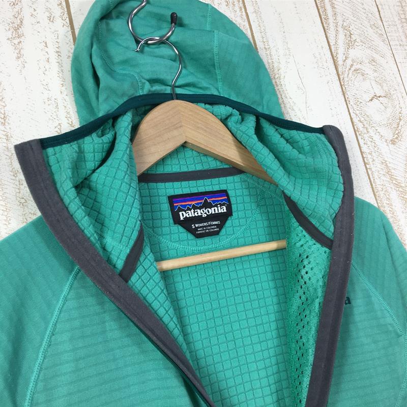 【WOMEN's S】 パタゴニア R1 フーディ R1 HOODY レギュレーター ポーラテック パワーグリッド フリース ジャケット プルオーバー  PATAGONIA 40076 AQST グリーン系