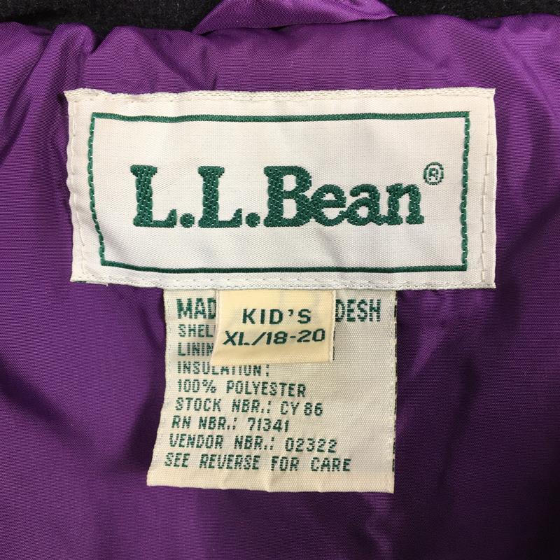 【KID's XL】 エルエルビーン 1990s プリマロフト インサレーション フーディ Primaloft insulation Hoody ジャケット MEN's S相当 ビンテージ 生産終了モデル 入手困難 LLBEAN Purple / Teal パープル系