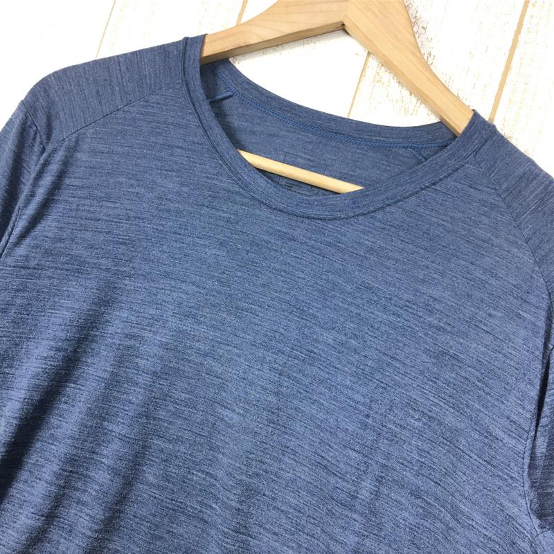 【MEN's L】 スタティック オール エレベーション ロングスリーブ シャツ ALL ELEVATION L/S SHIRTS Tシャツ ロンT メリノウール Static ネイビー系