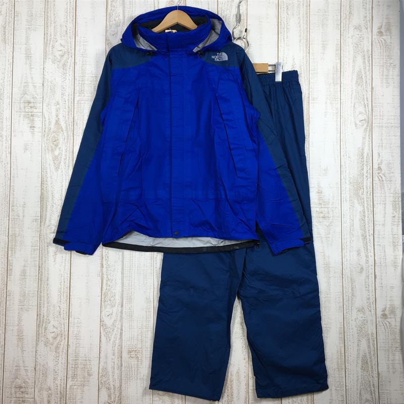 【MEN's L】 ノースフェイス レインテックス ゴアテックス レインスーツ Raintex GORE-TEX Rainsuits レインシェル ジャケット パンツ セットアップ NORTH FACE NP11444Z ブルー系