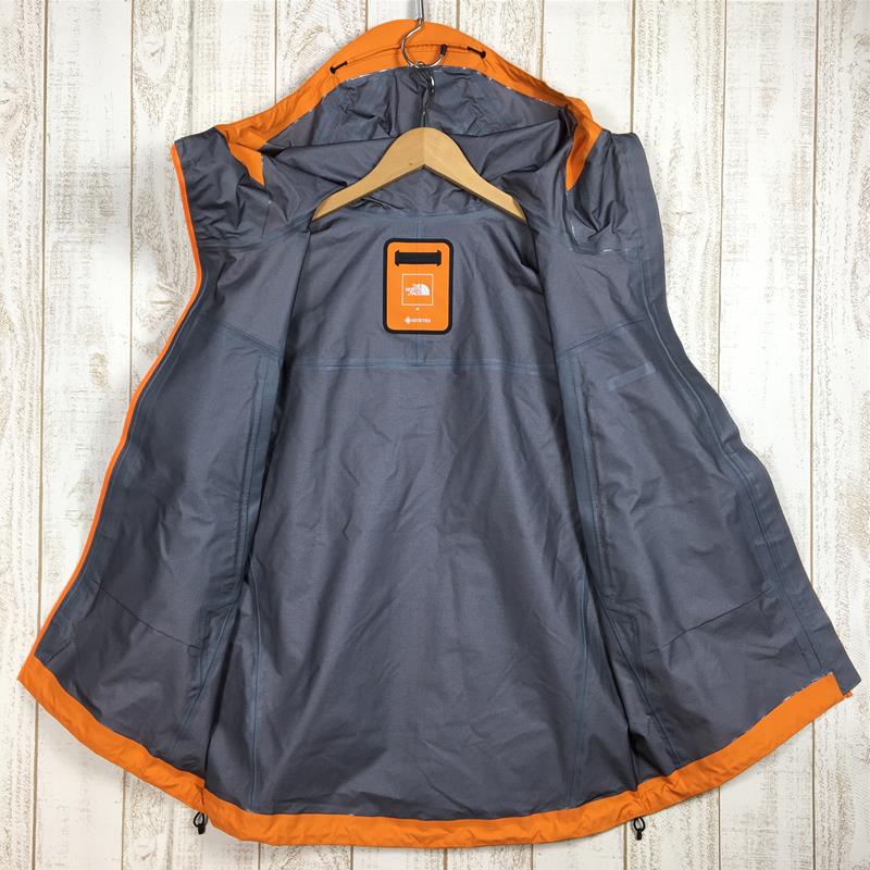 【MEN's M】 ノースフェイス クライム ライト ジャケット Climb Light Jacket ゴアテックス レインシェル フーディ  NORTH FACE NP62303 オレンジ系