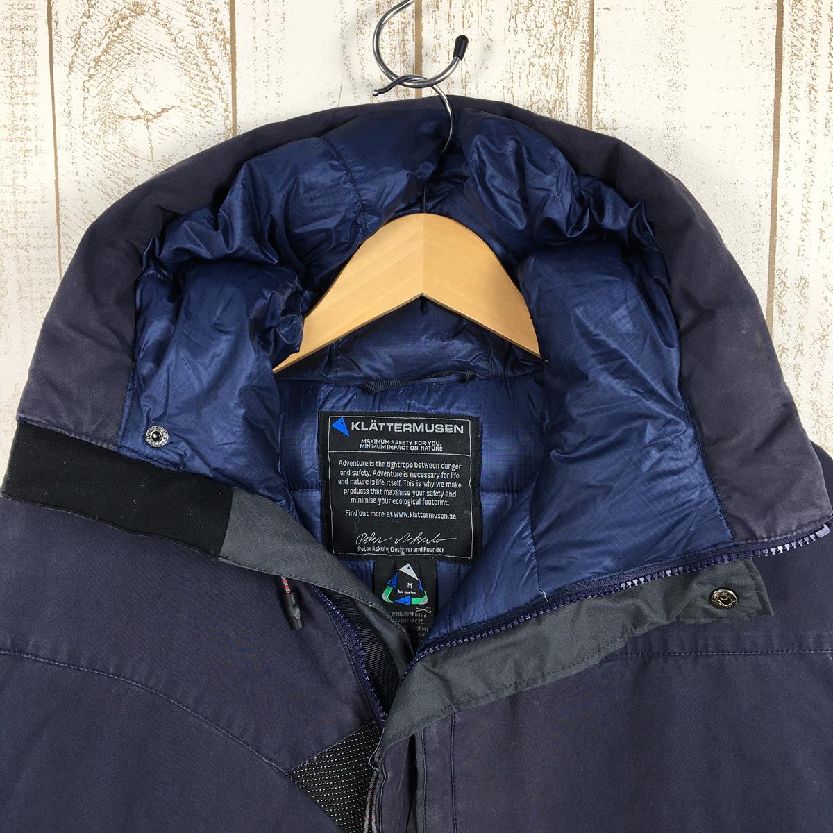 【MEN's M】 クレッタルムーセン ムーニン ジャケット Munin Jacket etaproof防水 ダウン フーディ パーカー  日本限定カラー 生産終了モデル 入手困難 KLATTERMUSEN ネイビー系