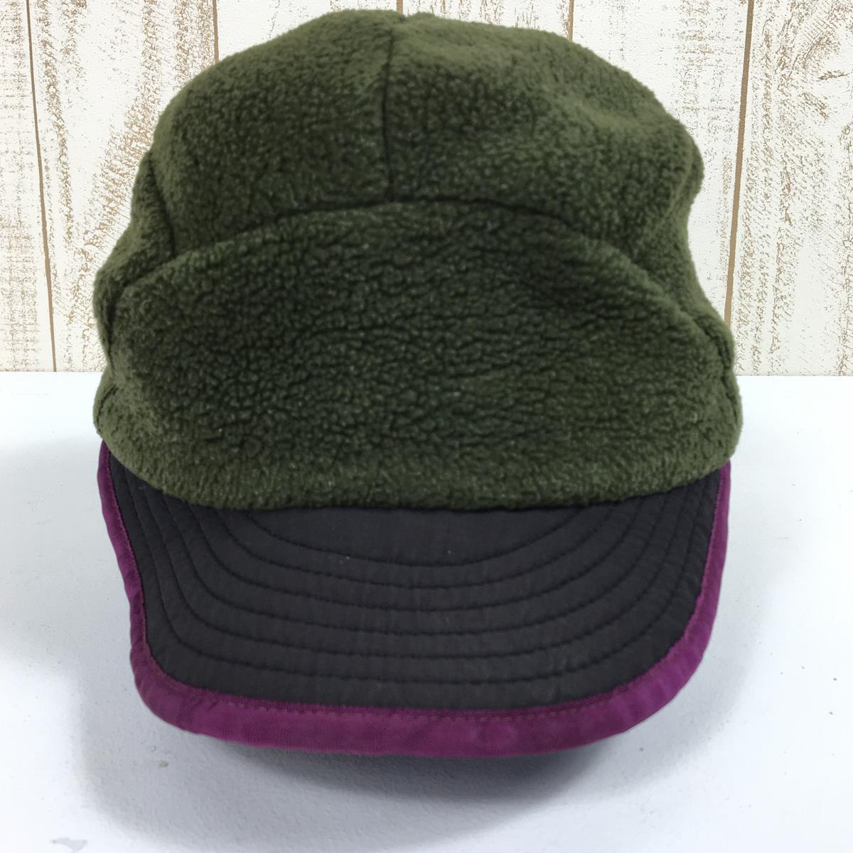 【L】 パタゴニア 1994 シンチラ ダックビル キャップ Synchilla Duckbill Cap ダークオリーブ×ブラック フリース ビンテージ 生産終了モデル 入手困難 PATAGONIA 28825 Dark Olive /Black / Black] グリーン系