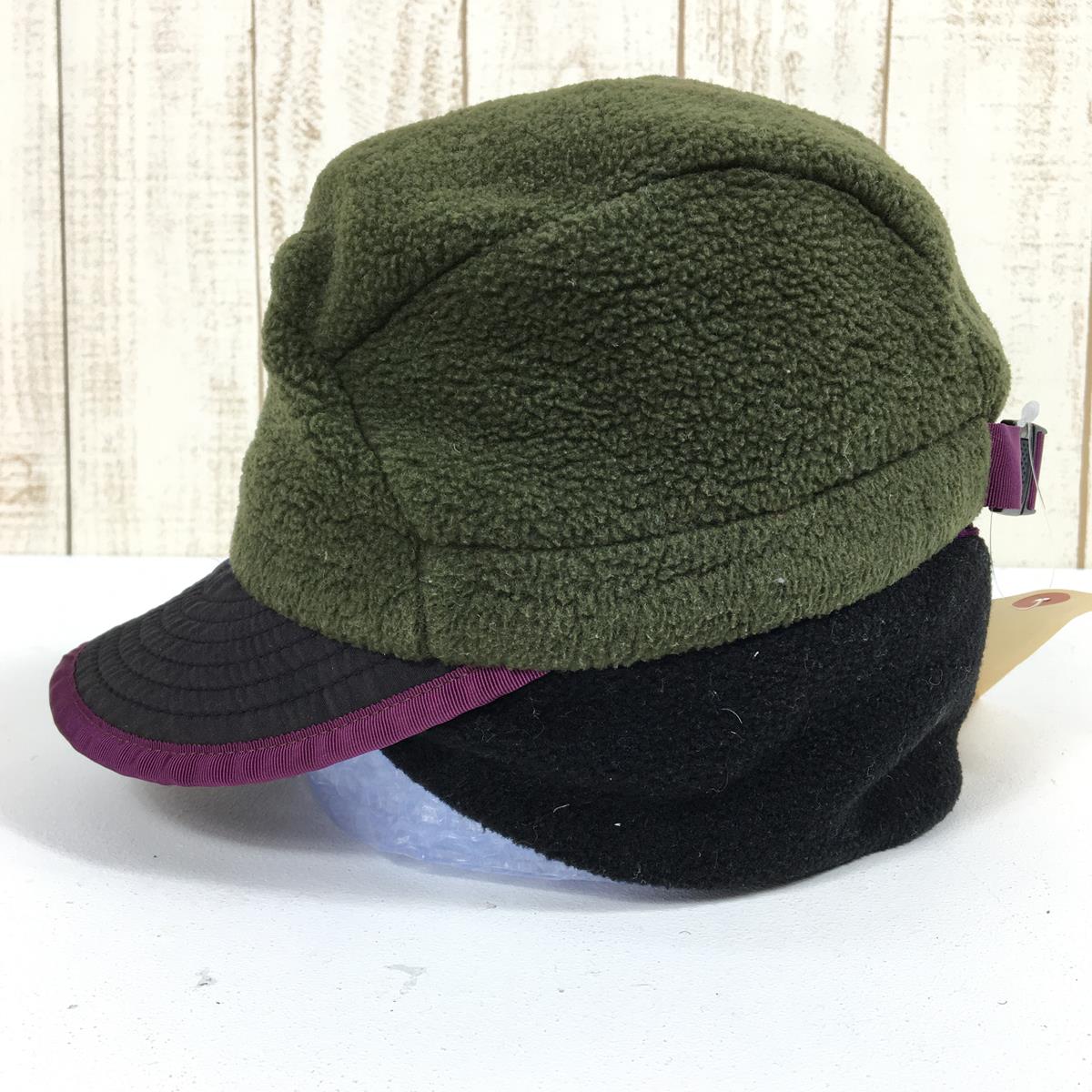 【L】 パタゴニア 1994 シンチラ ダックビル キャップ Synchilla Duckbill Cap ダークオリーブ×ブラック フリース ビンテージ 生産終了モデル 入手困難 PATAGONIA 28825 Dark Olive /Black / Black] グリーン系