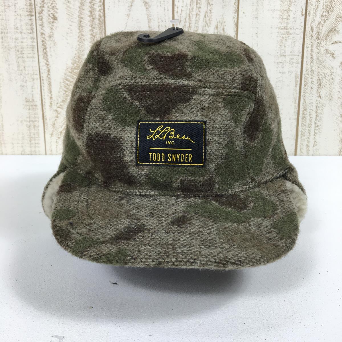 【MEN's M】 エルエルビーン × Todd Snyder（トッドスナイダー）シェルパラインド ハンティングキャップ Sherpa Lined Hunting Cap フリース ウール キルティング インサレーション 2021限定 生産終了モデル 入手困難 LLBEAN 512256/TC512256 Dark Khaki Camo ブラウン系