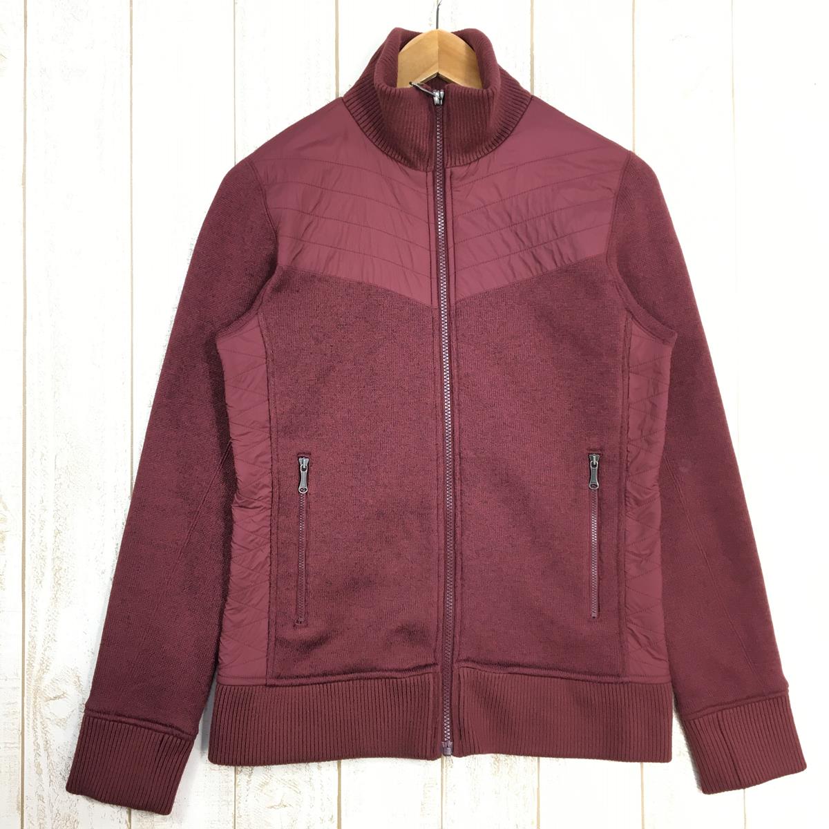 【WOMEN's M】 マーモット セーター フリース ジャケット Sweater Fleece Jacket ニット調 MARMOT Bordeaux レッド系