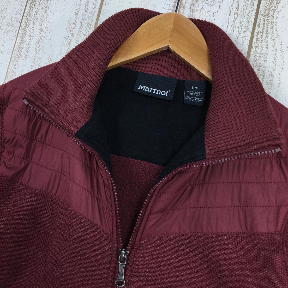 【WOMEN's M】 マーモット セーター フリース ジャケット Sweater Fleece Jacket ニット調 MARMOT Bordeaux レッド系