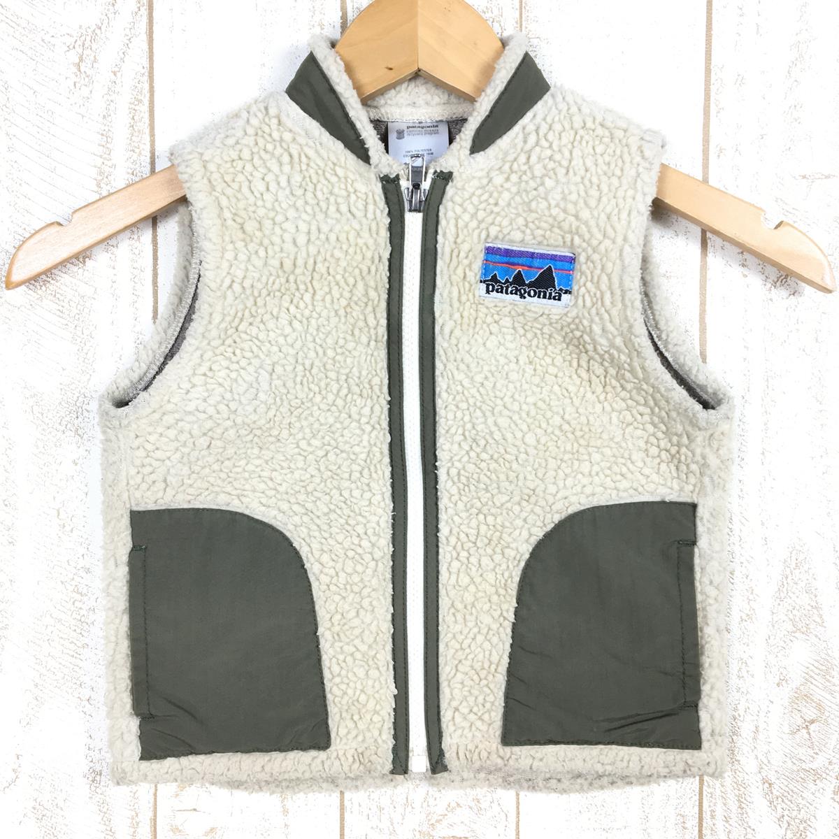 【Baby's 24M】 パタゴニア 2008 ベビー レトロ ベスト Baby Retro Vest パイル フリース デカタグ 初期タグ 復刻 生産終了モデル 入手困難 PATAGONIA 61010 NWM Natural / Brown アイボリー系