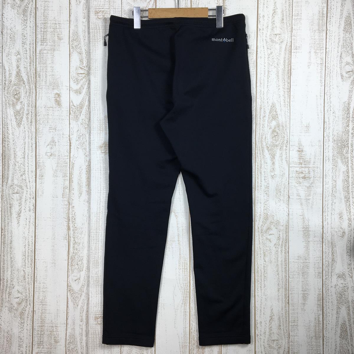 【MEN's M】 モンベル トレールアクション タイツ クリマプラス フリース パンツ レギンス MONTBELL 1105540 BK Black ブラック系