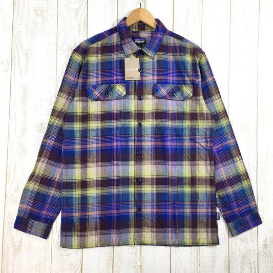 【MEN's M】 パタゴニア ロングスリーブ オーガニックコットン ミッドウェイト フィヨルド フランネル シャツ Long-Sleeved Organic Cotton Midweight Fjord Flannel Shirt ネルシャツ PATAGONIA 42400 SNPL Sun Rays: Obsidian Plum パープル系