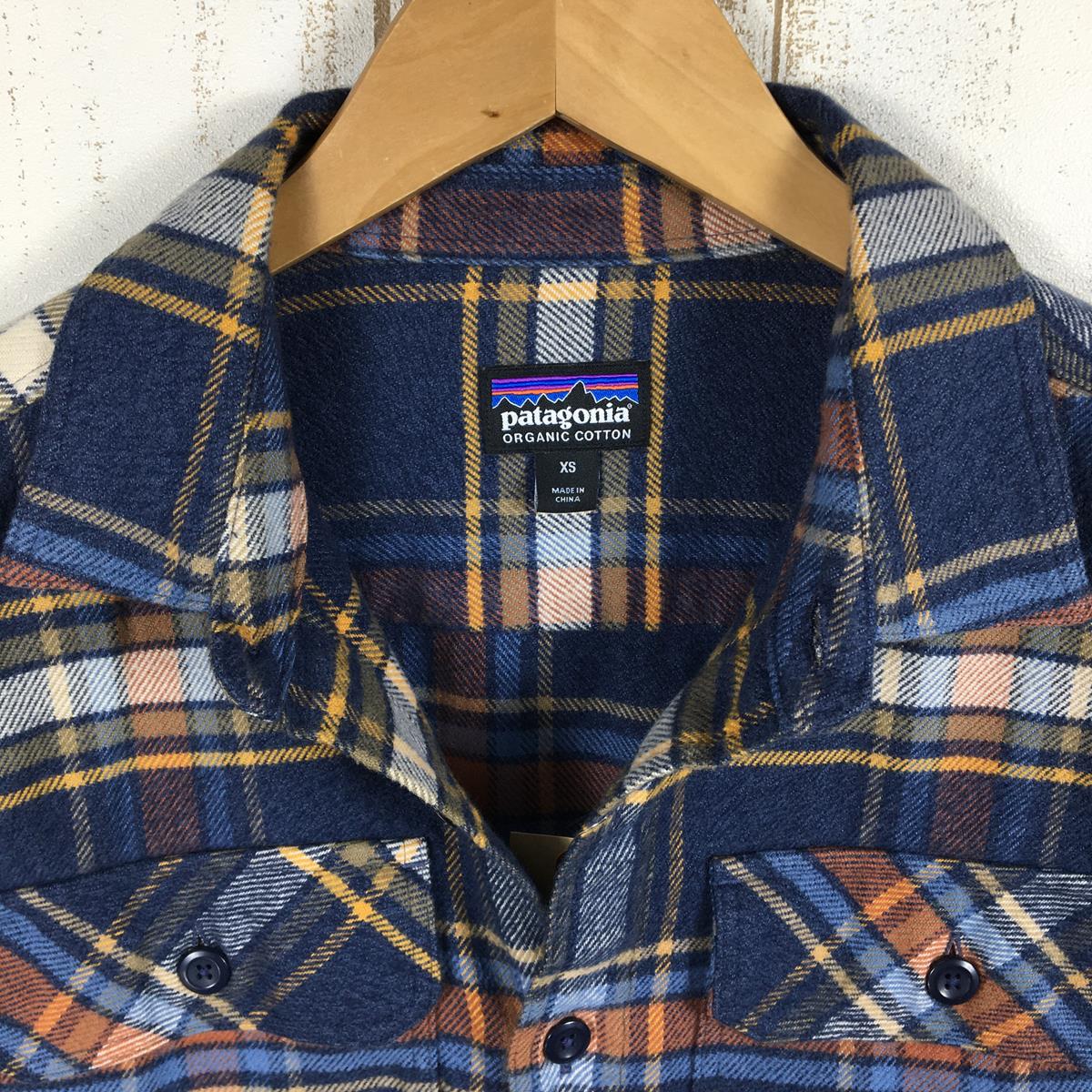 【MEN's XS】 パタゴニア フィヨルド フランネル シャツ Fjord Flannel Shirt ネルシャツ PATAGONIA 53947  DENN ネイビー系