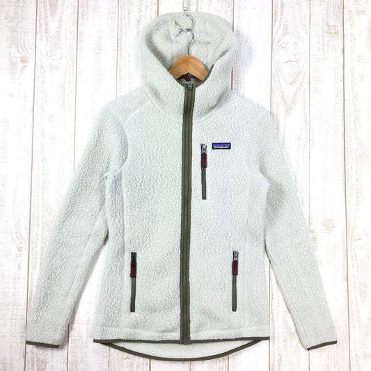 【WOMEN's XS】 パタゴニア ウィメンズ レトロ パイル フーディ Retro Pile Fleece Hoody フリース ジャケット PATAGONIA 22805 アイボリー系