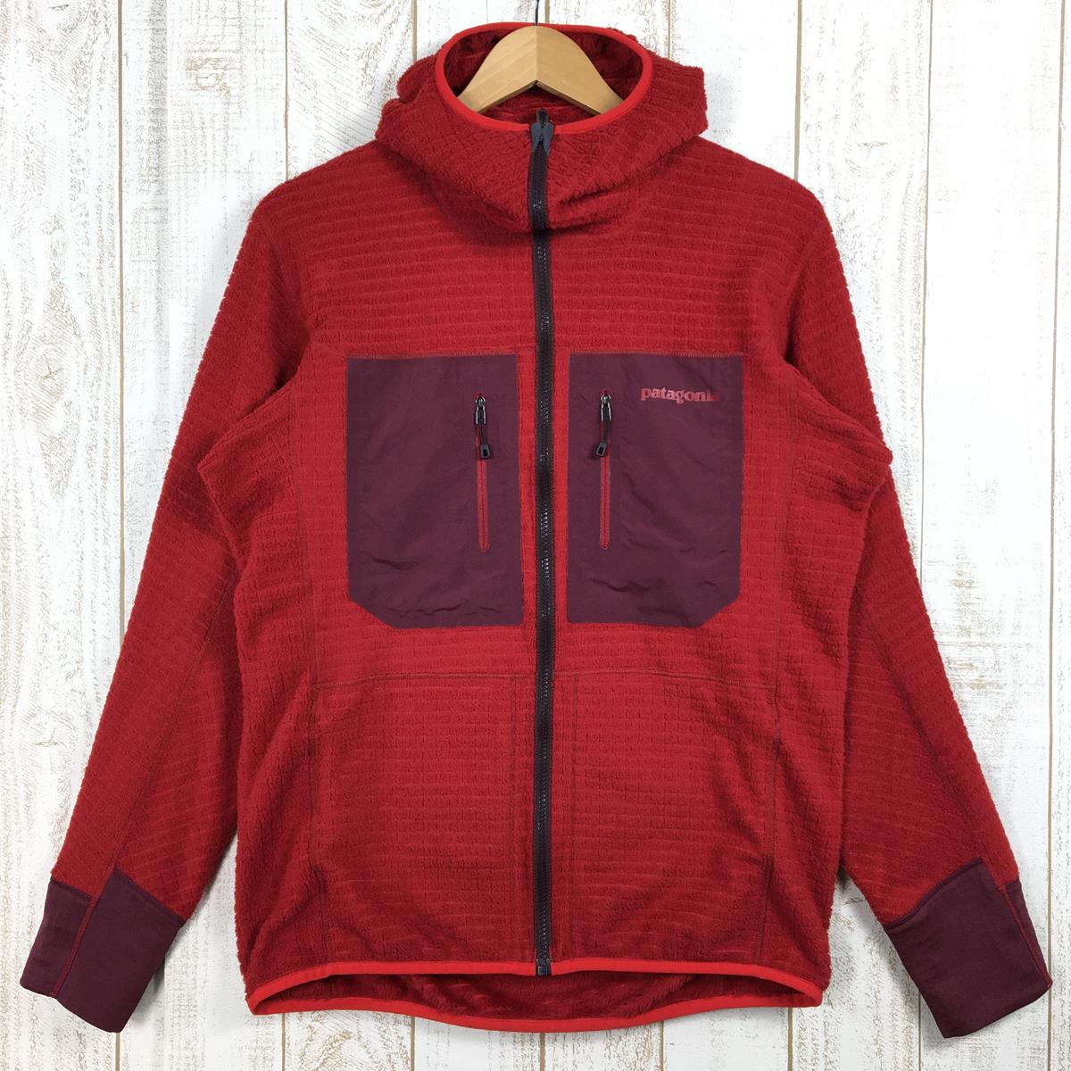 【MEN's M】 パタゴニア R3 フーディ R3 Hoody レギュレーター リバーシブル ポーラテック ハイロフト 生産終了モデル 入手困難  PATAGONIA 25772 CSRD レッド系