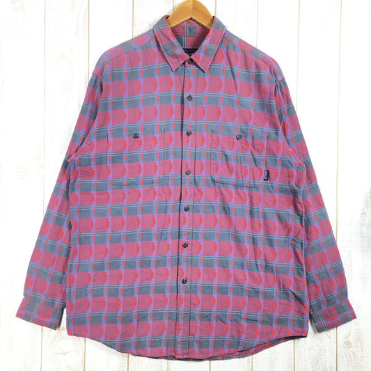 【MEN's M】 パタゴニア 1994 フランネル シャツ Flannel Shirts ネルシャツ アズテック：ブリック 雪なしタグ ビンテージ 生産終了モデル 入手困難 希少柄 PATAGONIA 53831 911 Aztec: Brick レッド系