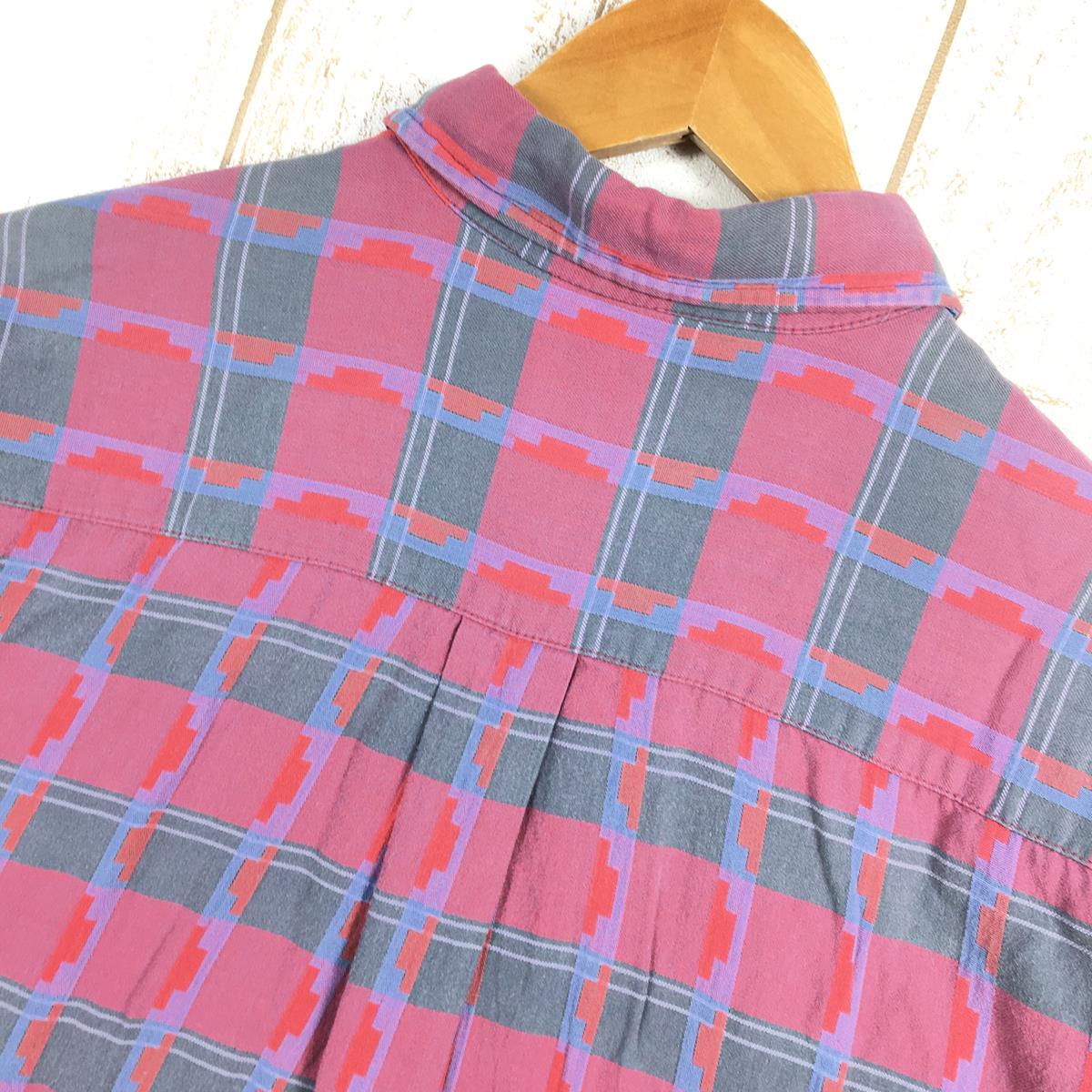 【MEN's M】 パタゴニア 1994 フランネル シャツ Flannel Shirts ネルシャツ アズテック：ブリック 雪なしタグ ビンテージ 生産終了モデル 入手困難 希少柄 PATAGONIA 53831 911 Aztec: Brick レッド系