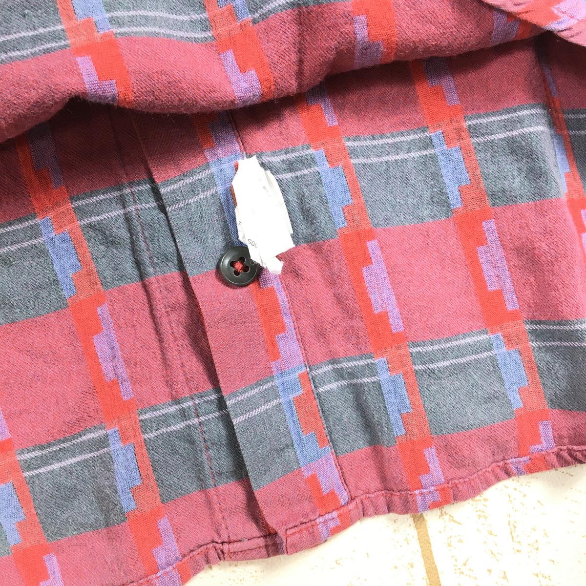 【MEN's M】 パタゴニア 1994 フランネル シャツ Flannel Shirts ネルシャツ アズテック：ブリック 雪なしタグ ビンテージ 生産終了モデル 入手困難 希少柄 PATAGONIA 53831 911 Aztec: Brick レッド系