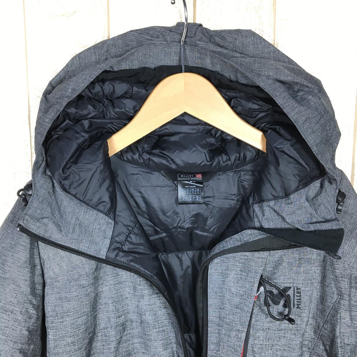 【WOMEN's S】 ミレー レショ ウォータープルーフ ダウン ジャケット Leschaux WP Down Jacket 750FP ダウン フーディ MILLET MIV01146 チャコール系