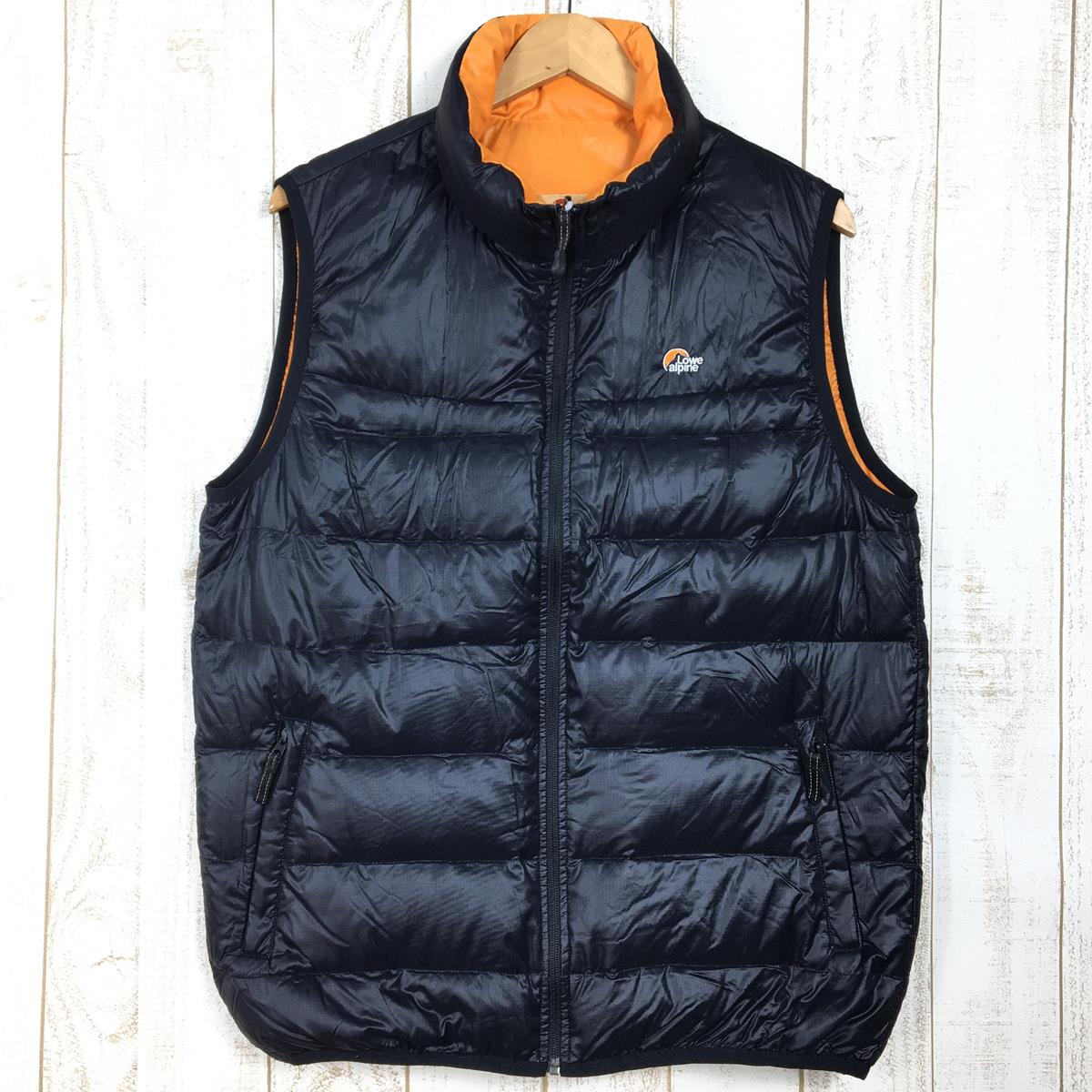 【MEN's XL】 ロウアルパイン リバーシブル ダウン ベスト Reversible Down Vest LOWE ALPINE L1102763 Black / Orange ブラック系