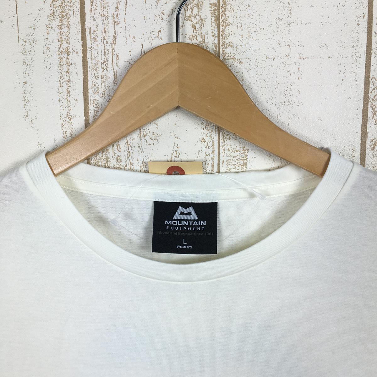 【WOMEN's L】 マウンテンイクイップメント ロングスリーブ オールドロゴ Tシャツ LS OLD LOGO TEE ロンT ポリエステル速乾  MOUNTAIN EQUIPMENT 424713 アイボリー系