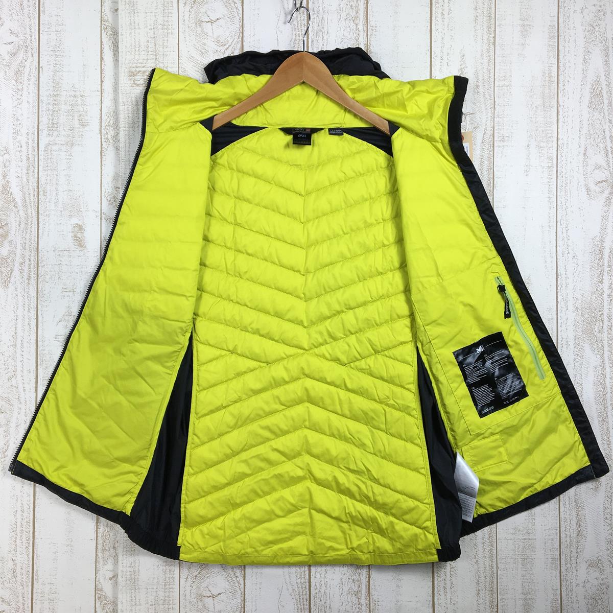 【WOMEN's L】 ミレー レディース ハイブリッド ランタン フーディ LD Hybrid Langtang Hoodie 700FPダウン Pertex Quantum撥水 ウィンドシェル ジャケット MILLET MIV6468 ブラック系