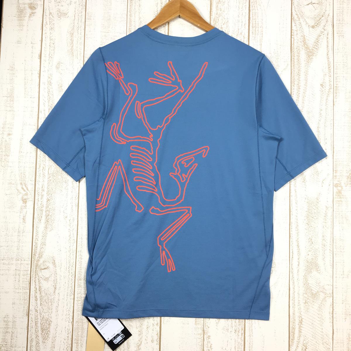 【MEN's XS】 アークテリクス コーマック アークバード ロゴ ショートスリーブ Arc'Bird Logo SS Tシャツ ARCTERYX X000007994 021147 Stone Wash Heather ブルー系